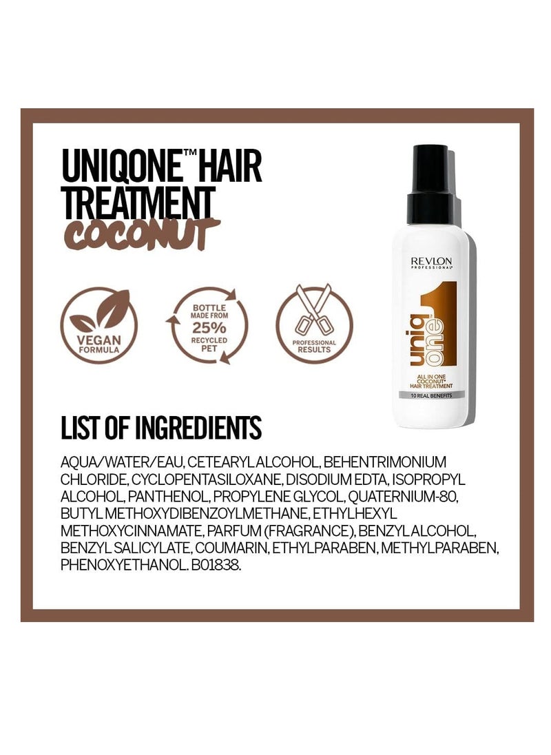 UNIQONE COCO HAIR TREATMENT Leave In Hair Treatment Hair Treatment Coconut Fragrance 150 ml
