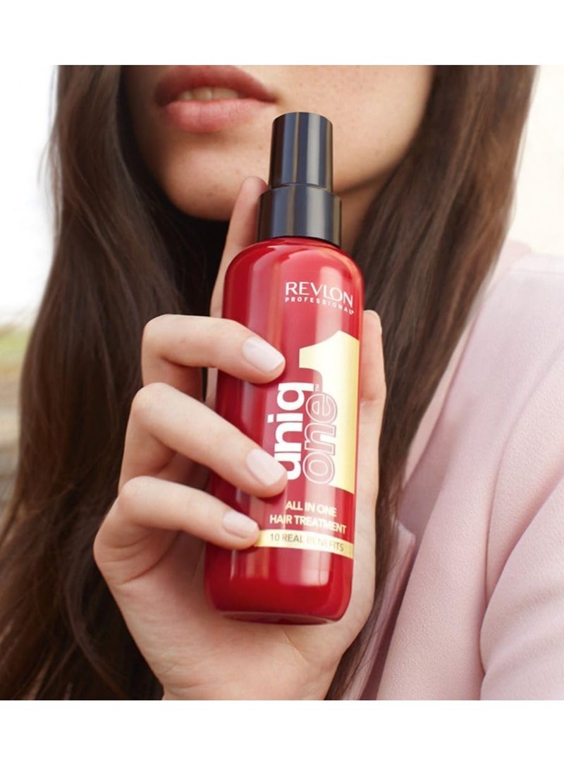 UniqOne Leave In Conditioner Classic Duo Pack Gifts For Women Men Hair Treatment For Shine And Frizz Control 2 x 150ml