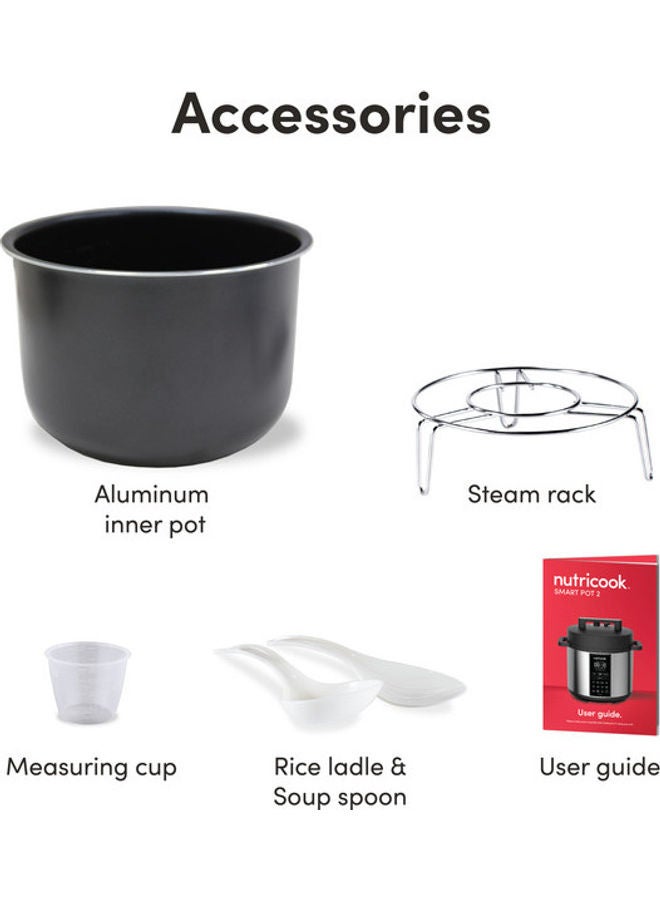 Smart Pot 2 Non-Stick Pressure Cooker 8 L 1.2 kW SP208A Silver/Black