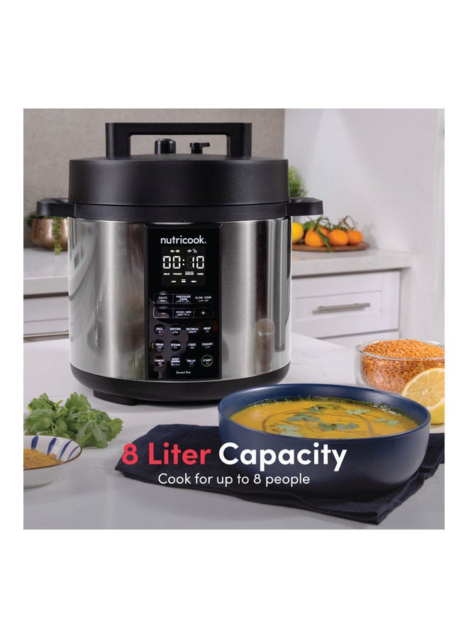 Smart Pot 2 Non-Stick Pressure Cooker 8 L 1.2 kW SP208A Silver/Black