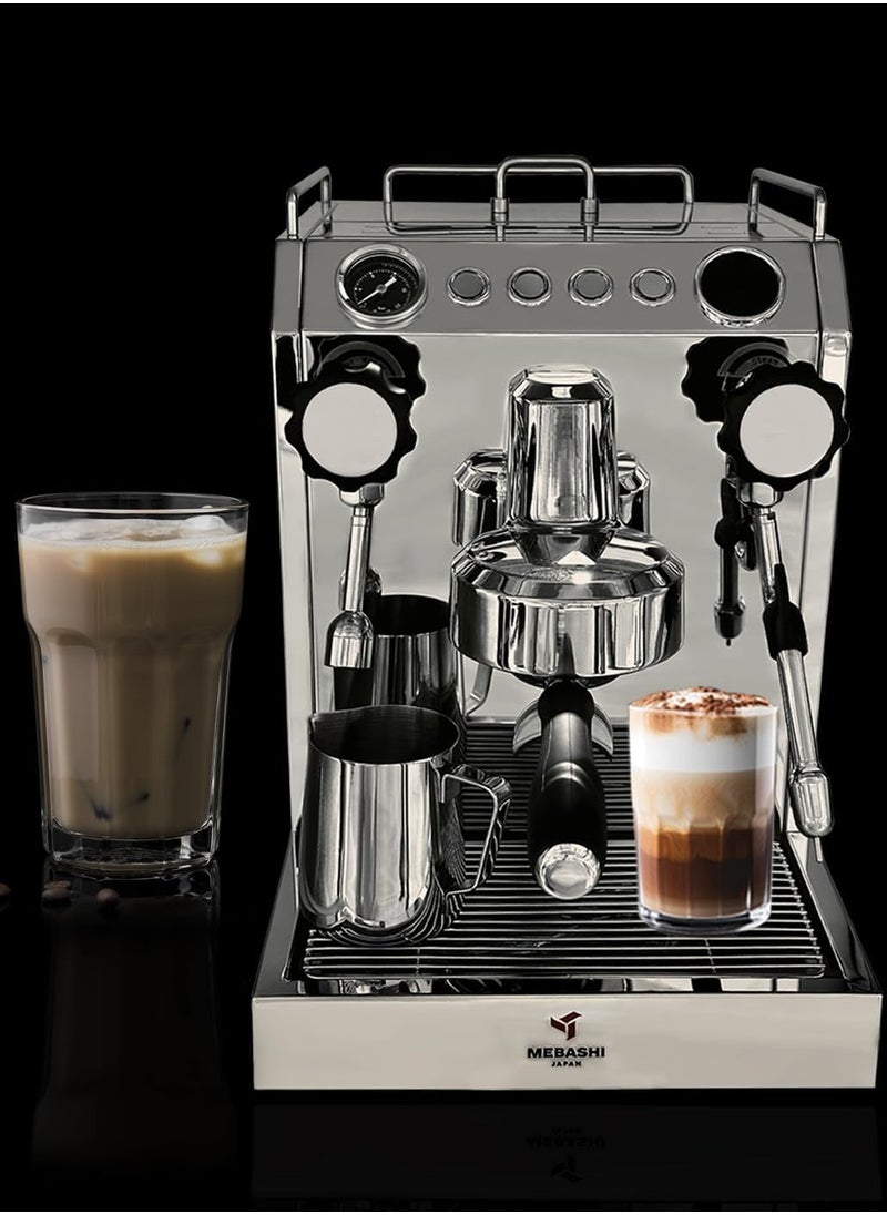 Commercial Dual Boiler Coffee Machine, 2.5L Capacity, 15 Bar Pressure, Stainless Steel (ME-CCM2055)(2700W)