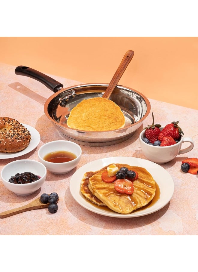 Stainless Steel Frying/Stirfry/Saute/Egg Pan, Skillet 20 cm, SAS Bottom, Induction and Gas Stove Friendly, Sturdy Handle, Heavy Bottom