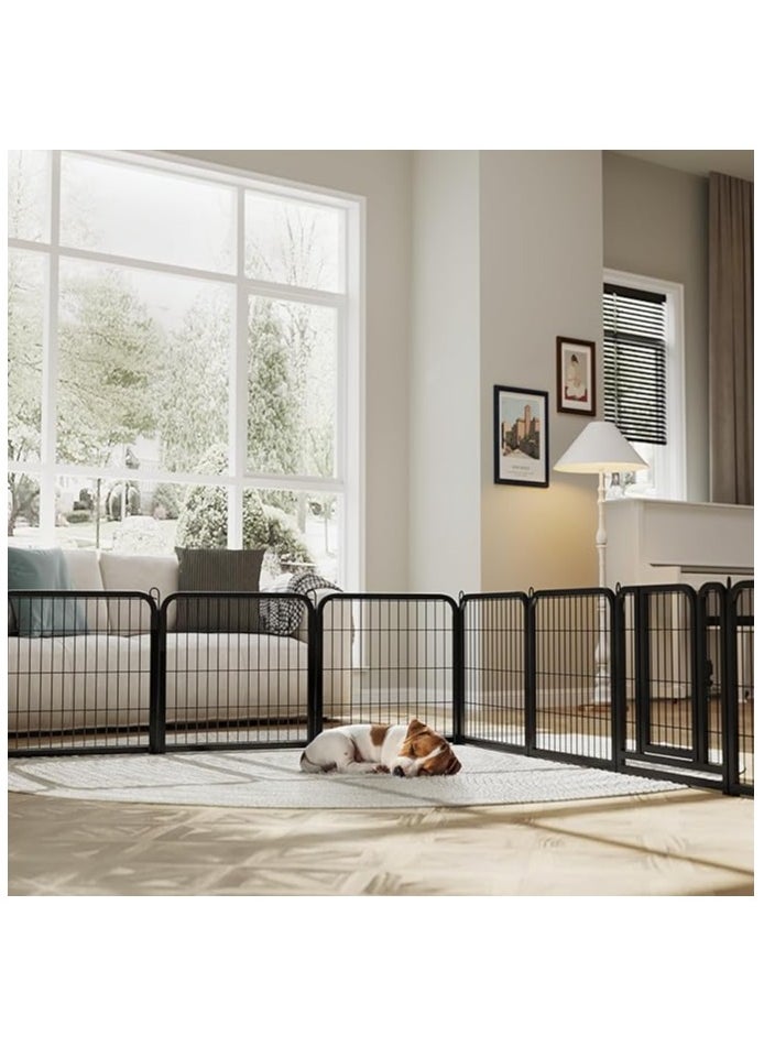 Egardenkart Heavy Duty Extra Wide Dog Playpen, Outdoor Pet Fence for Medium/Small Animals Foldable Puppy