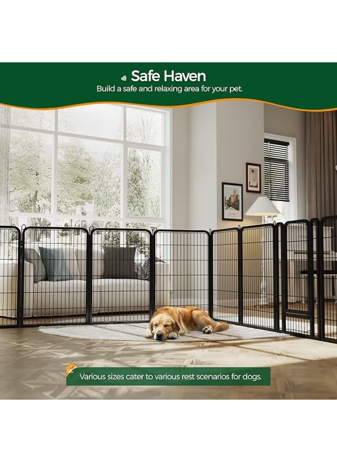 Egardenkart Heavy Duty Extra Wide Dog Playpen, Outdoor Pet Fence for Medium/Small Animals Foldable Puppy