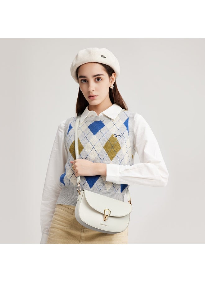 BOSTANTEN Fashion Crossbody Bag – Beige White – Chic & Functional Everyday Bag