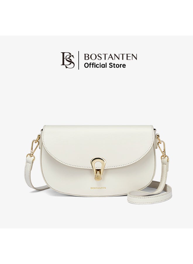 BOSTANTEN Fashion Crossbody Bag – Beige White – Chic & Functional Everyday Bag