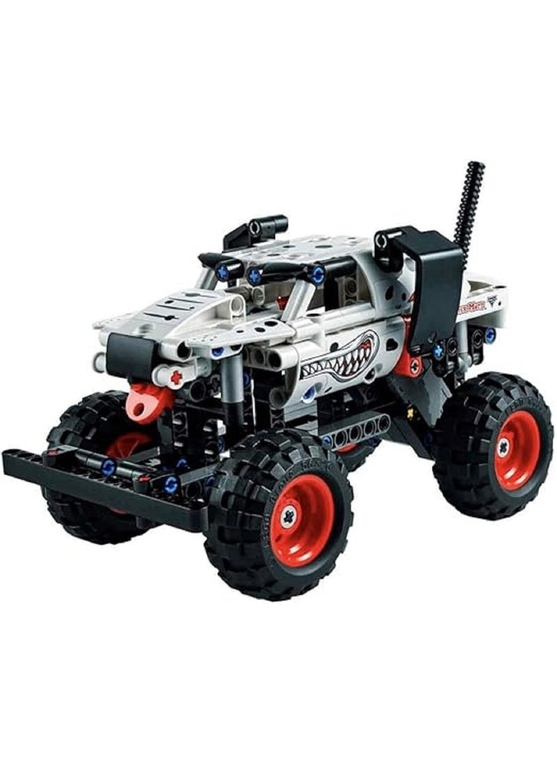 FusionPulse 3428 Technic Monster Jam Monster Mutt Dalmatian – 2-in-1 Pull-Back Monster Truck Toy for Kids
