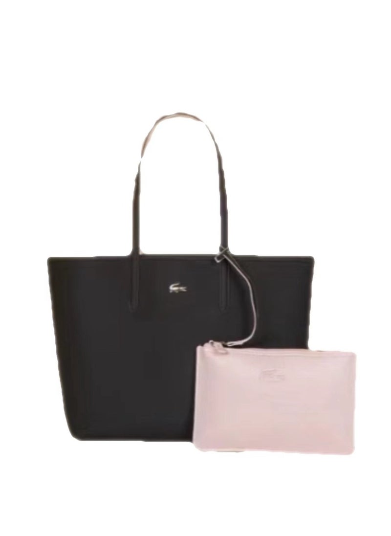 Anna Reversible Bicolour Tote Bag Black/Pink