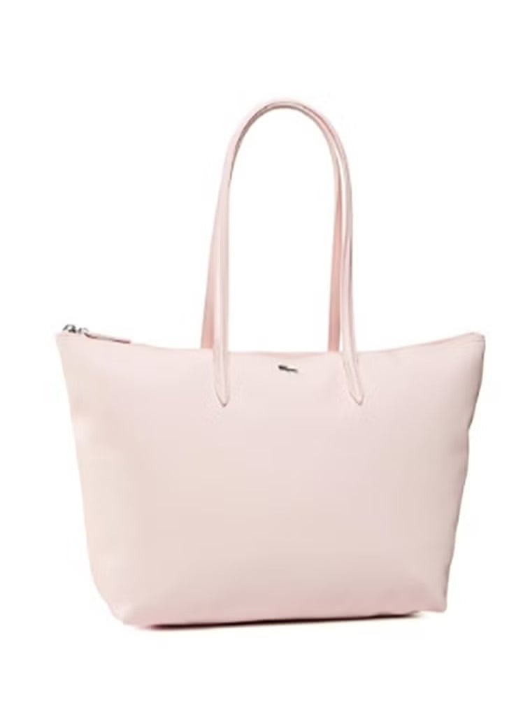 Lacoste's light - pink shoulder bag with a large capacity