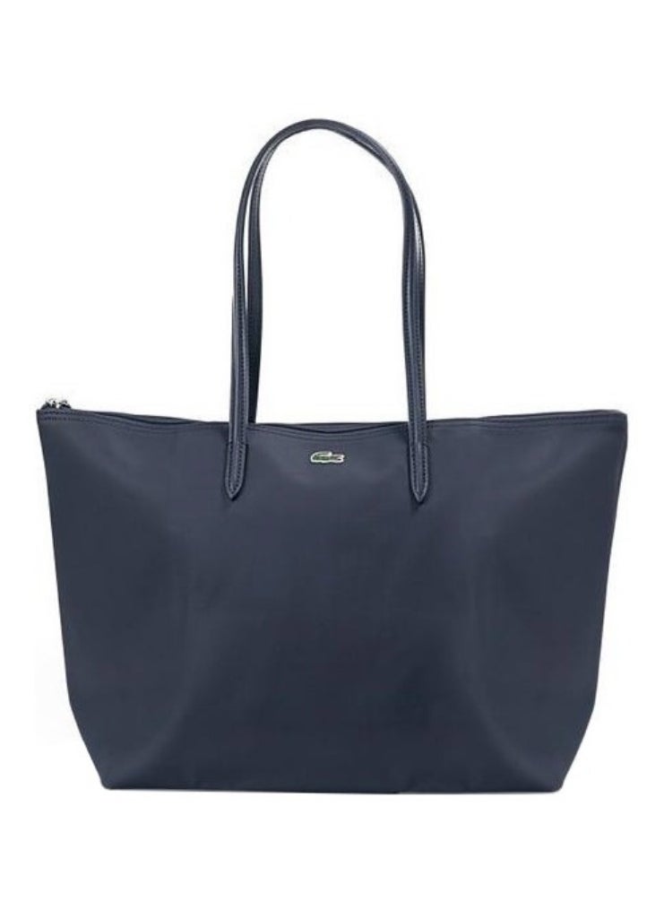 Lacoste fashion large capacity zipper handbag navy blue