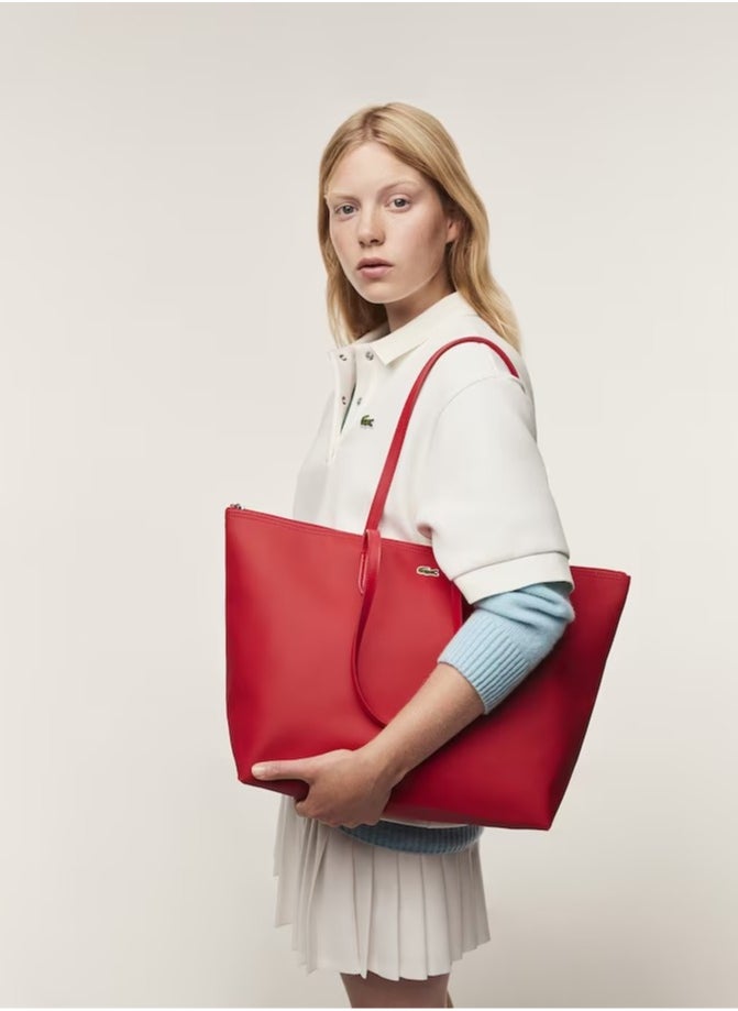 Women's L12.12 Concept Fashion Versatile Large Capacity Zipper Handbag Tote Bag Shoulder Bag Large Size Red 45cm * 30cm * 12cm