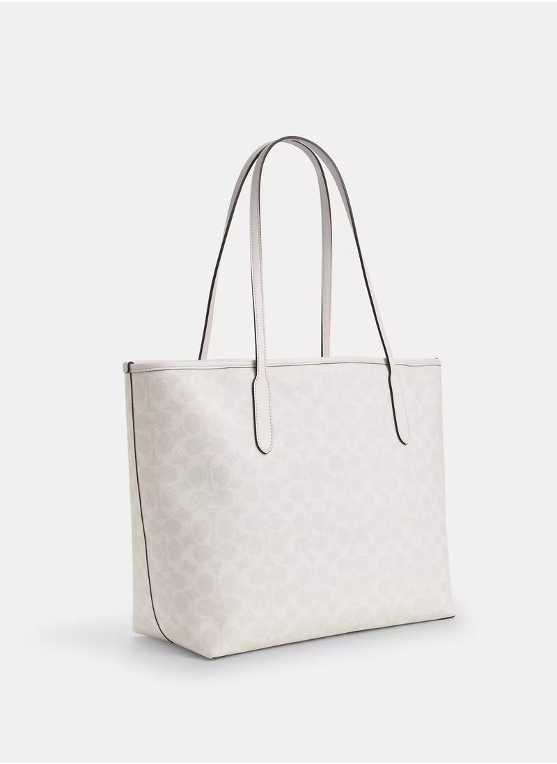 Coach Signature City Canvas Tote Bag