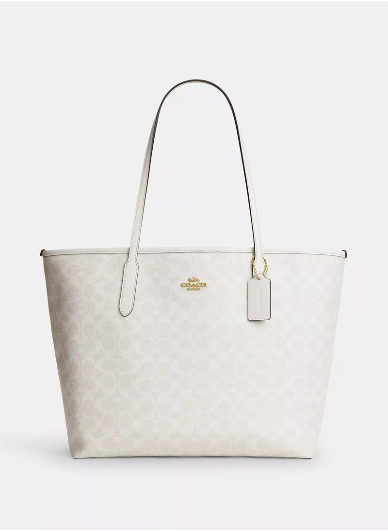 Coach Signature City Canvas Tote Bag