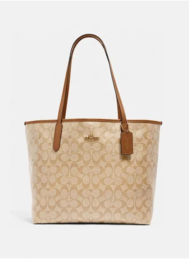Coach Signature City Canvas Tote Bag