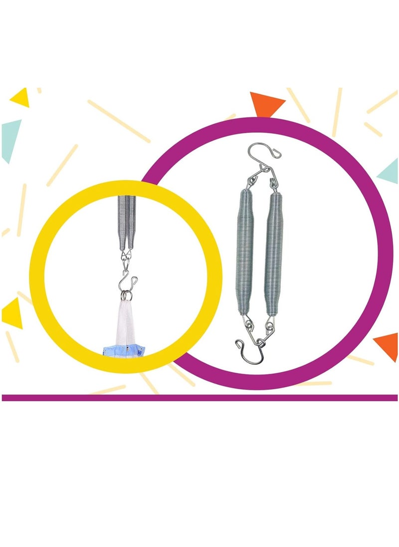 VParents Spring for Baby Cradle Swing Infant jhula Stainless Steel Straight Spring for Hanging Cralde,Thottil Kambi Hook Jhoola Palna Upto 15KG (Straight Spring)
