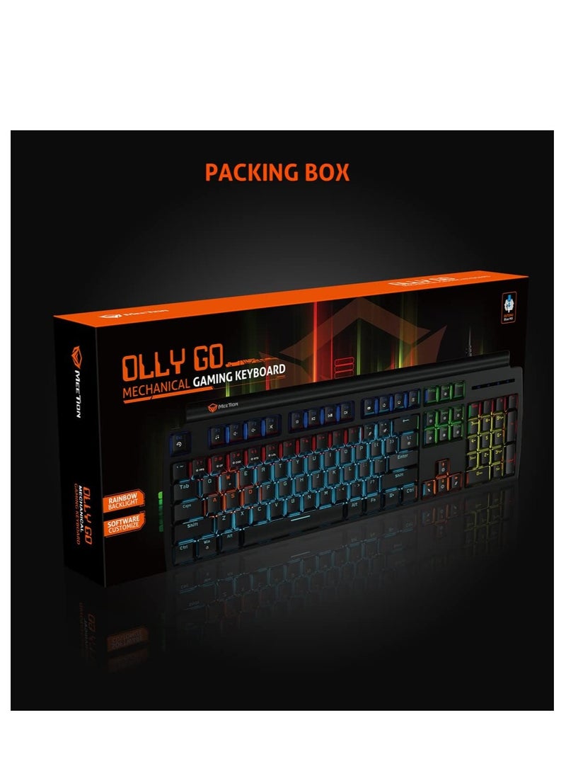 Meetion MK600 Mechanical Keyboard Anti-ghosting Full keys Customizable Keyboard Type best combination of RGB lights Black Body OS Compatibility Windows XP/Vista/7/8/10  MAC OS X Interface USB