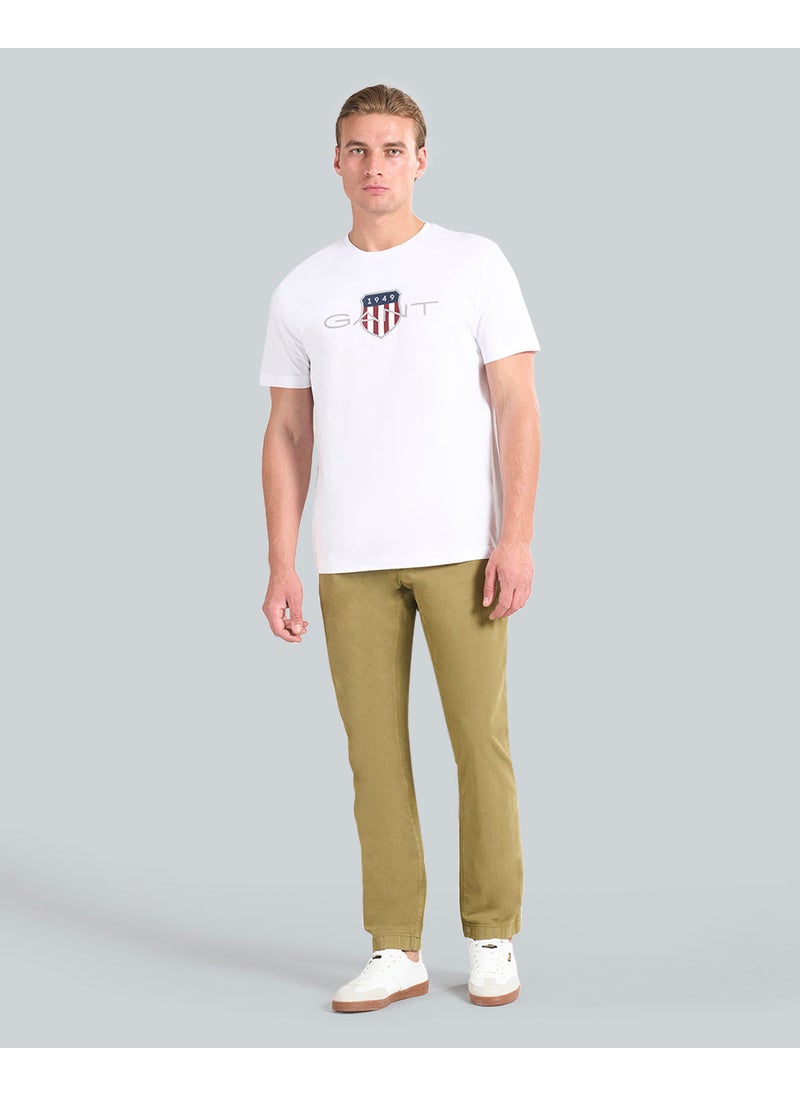 Gant Regular Fit Archive Shield T-Shirt For Men (White)