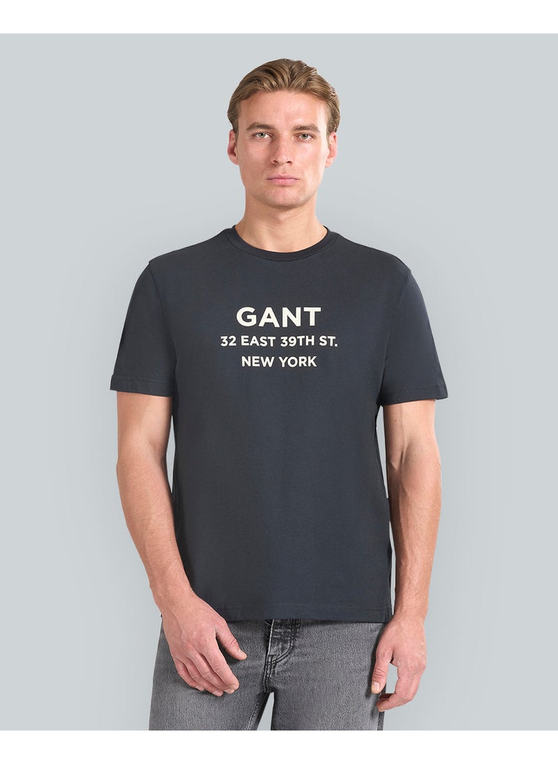 Gant Small Graphic Printed T-Shirt For Men (Navy)