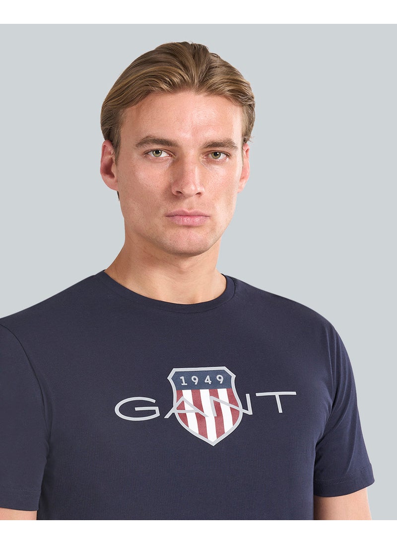 Gant Regular Fit Archive Shield T-Shirt For Men (Navy)
