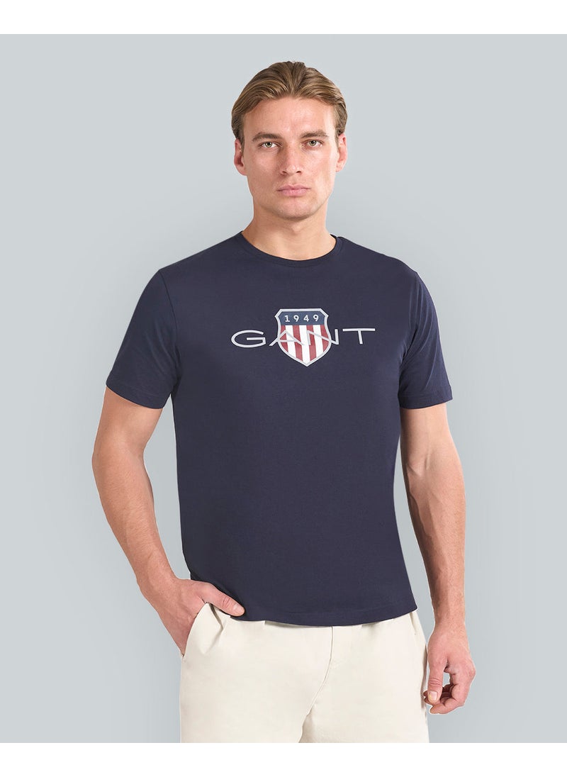 Gant Regular Fit Archive Shield T-Shirt For Men (Navy)