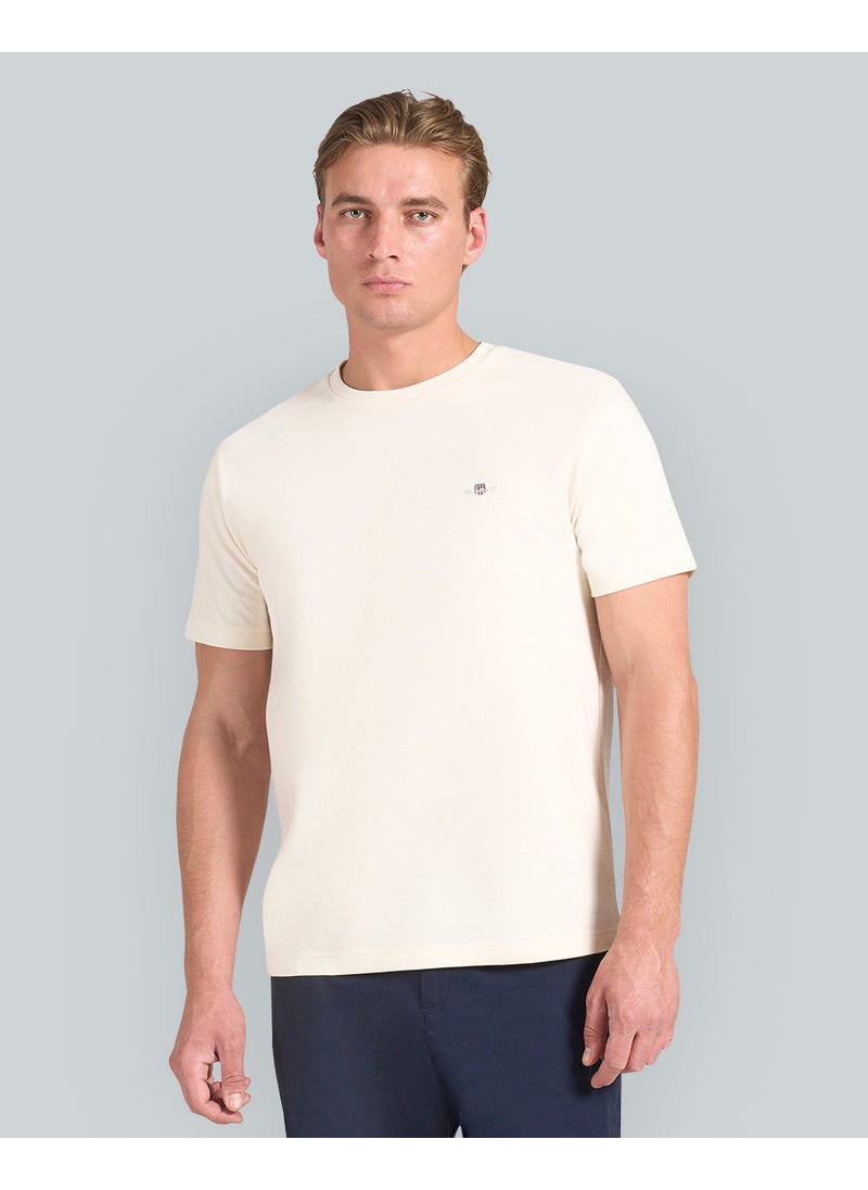 Gant Texture Short Sleeve T-Shirt For Men (White)