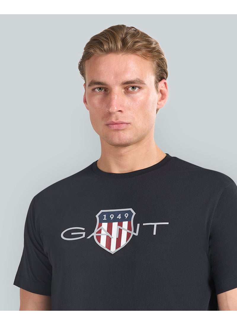 Gant Regular Fit Archive Shield T-Shirt For Men (Grey Melange)