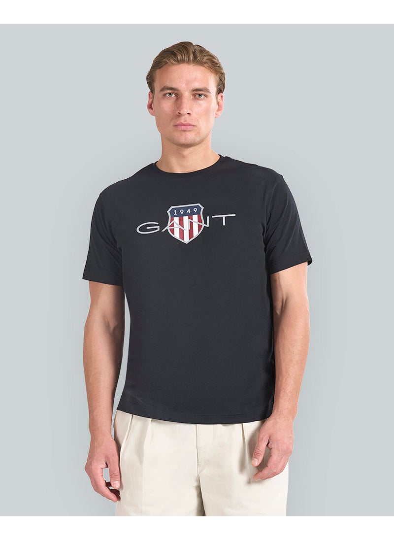 Gant Regular Fit Archive Shield T-Shirt For Men (Grey Melange)