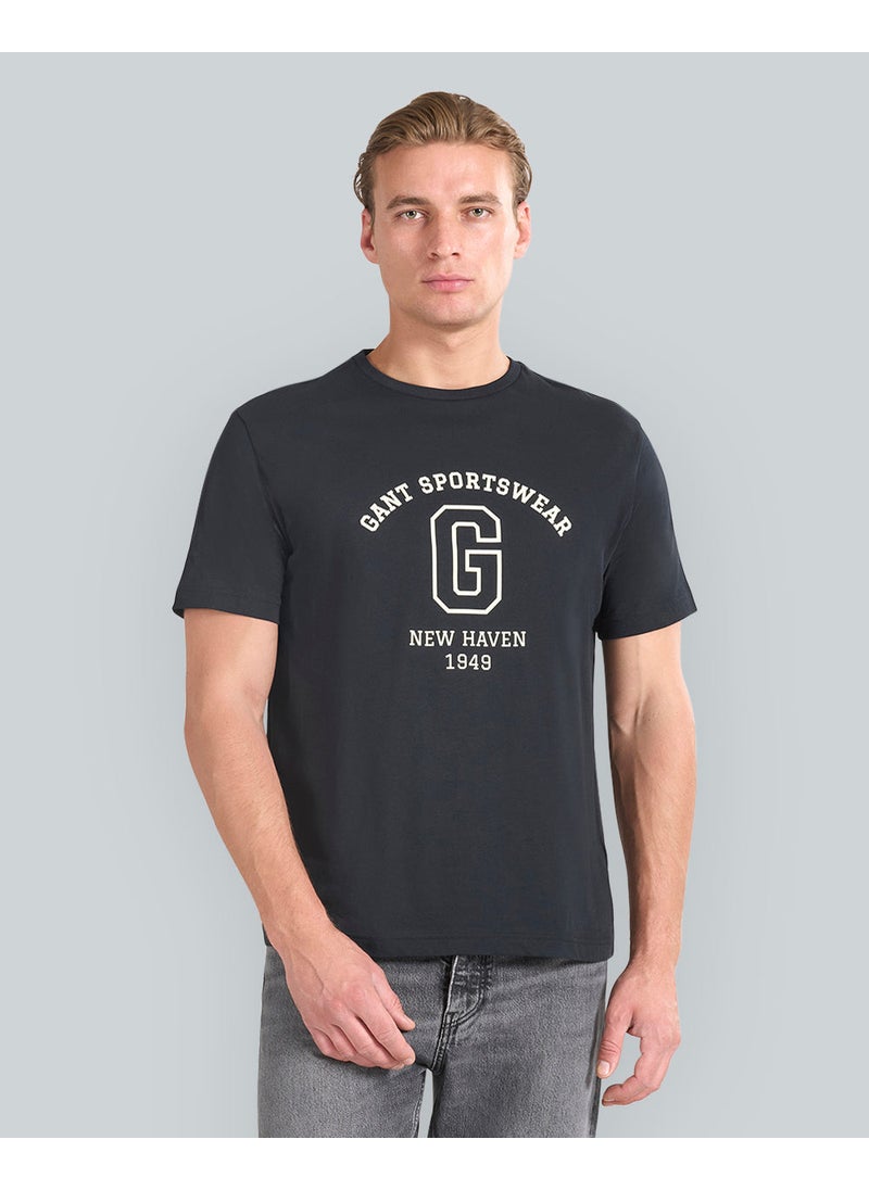 Gant Graphic Short Sleeve T-Shirt For Men (Grey Melange)