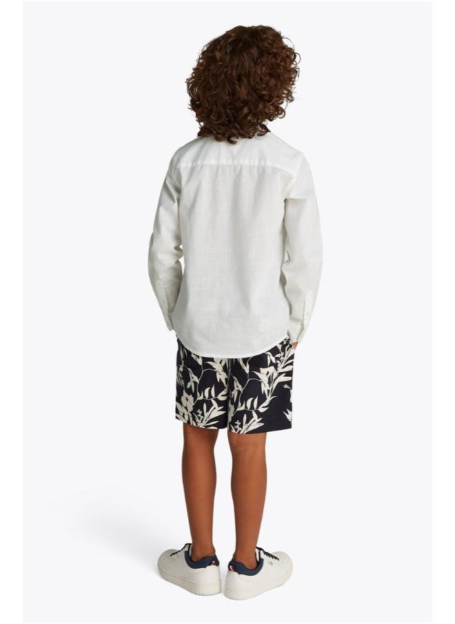 MAO COLLAR REGULAR SHIRT LS