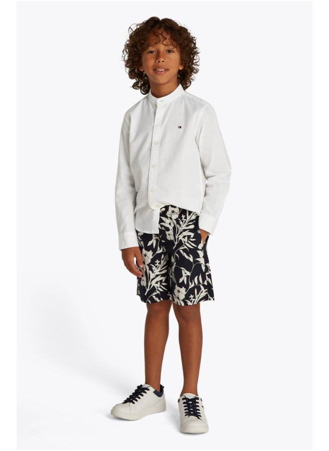 MAO COLLAR REGULAR SHIRT LS