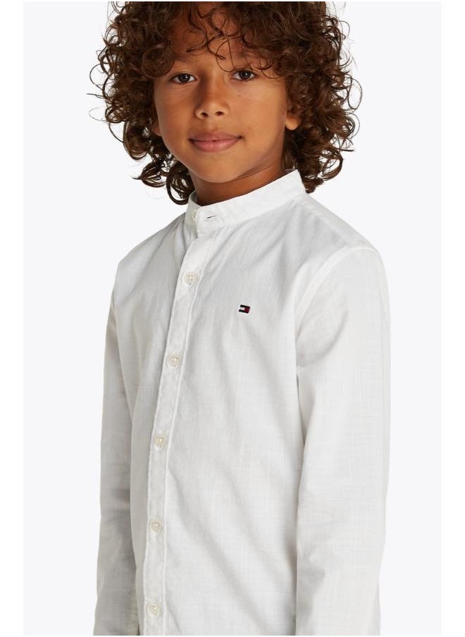 MAO COLLAR REGULAR SHIRT LS