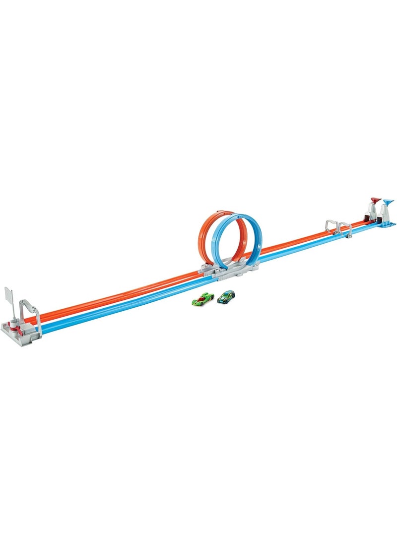 Hot Wheels Double Loop Dash Drag Racing Playset