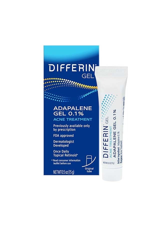 Acne Treatment Gel, 60 Day Supply, Retinoid Treatment for Face with 0.1% Adapalene, Gentle Skin Care for Acne Prone Sensitive Skin, 15g Tube