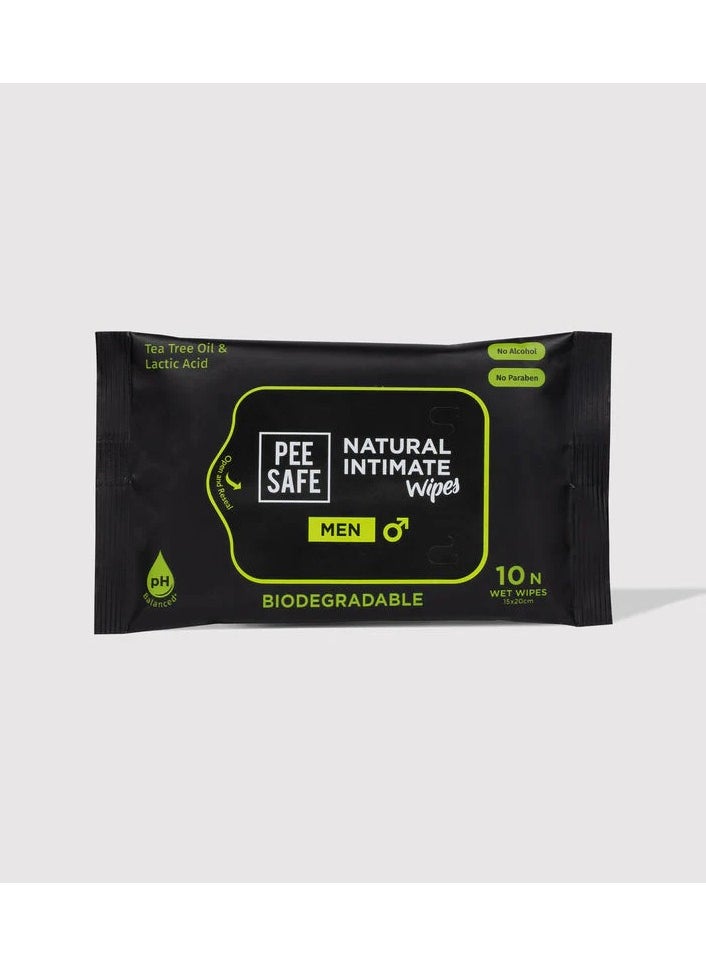Pee Safe Intimate Wipes Men 10N