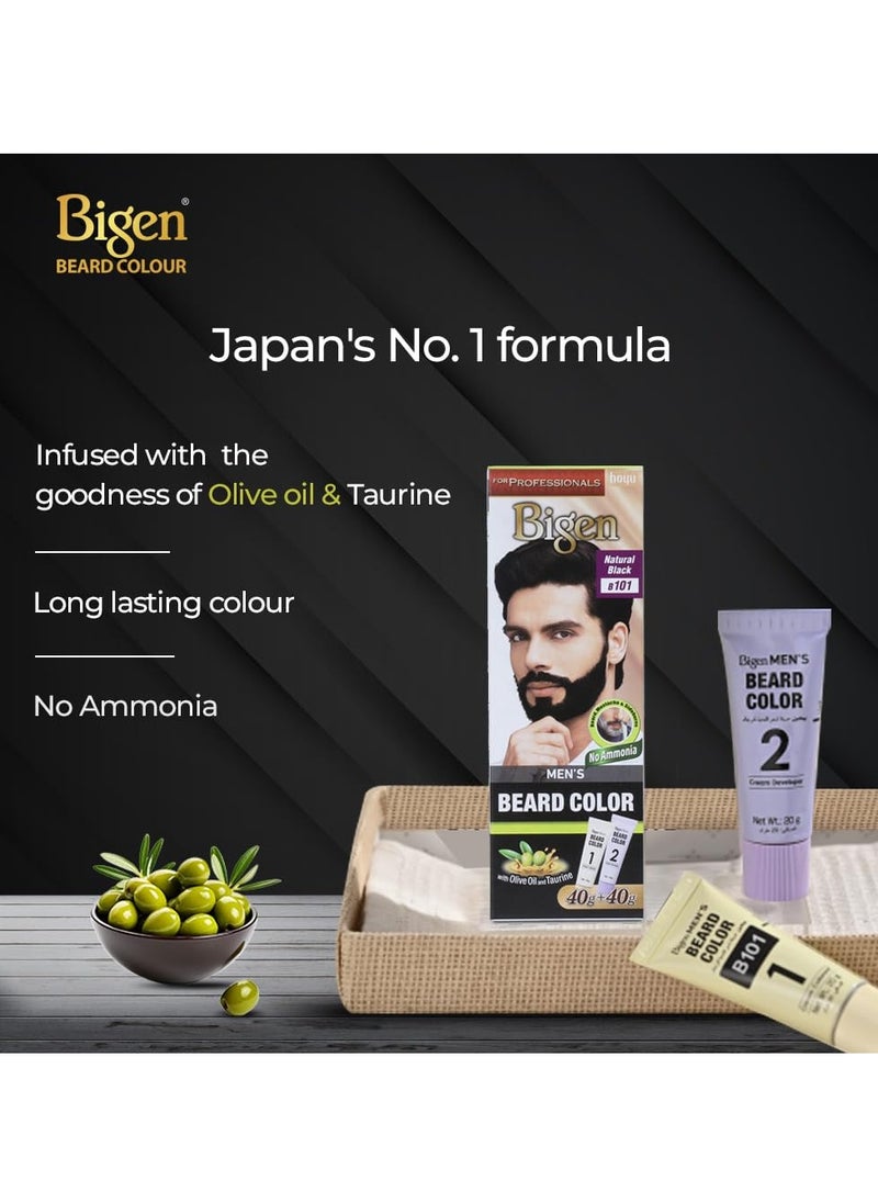 Bigen Professional Beard colour B103 Dark Brown| Leaves no Stains, 40g+40g