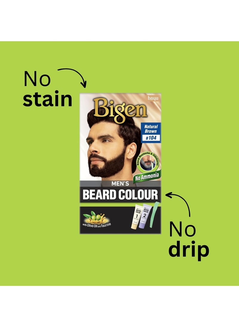 Bigen Men's Beard Color Natural Brown (B104) 20gm+20gm=40gm