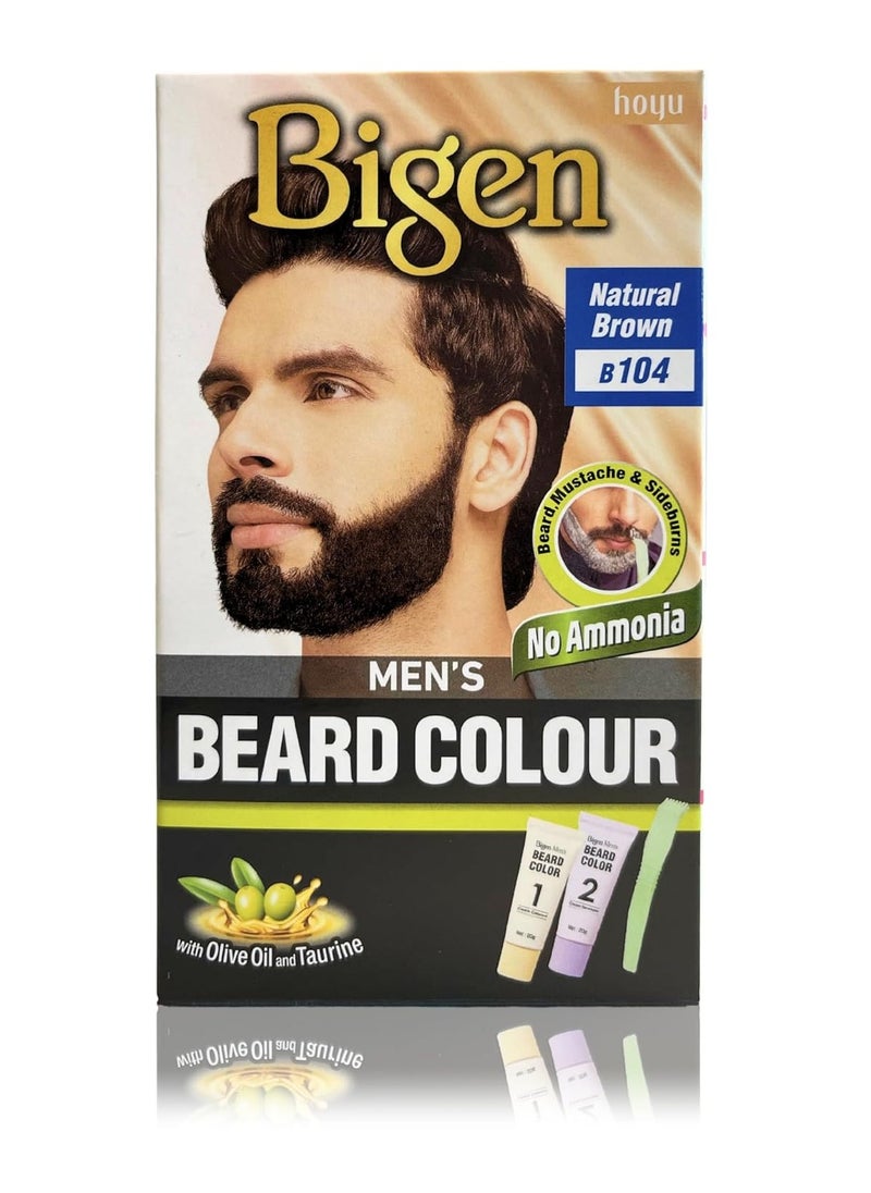 Bigen Men's Beard Color Natural Brown (B104) 20gm+20gm=40gm