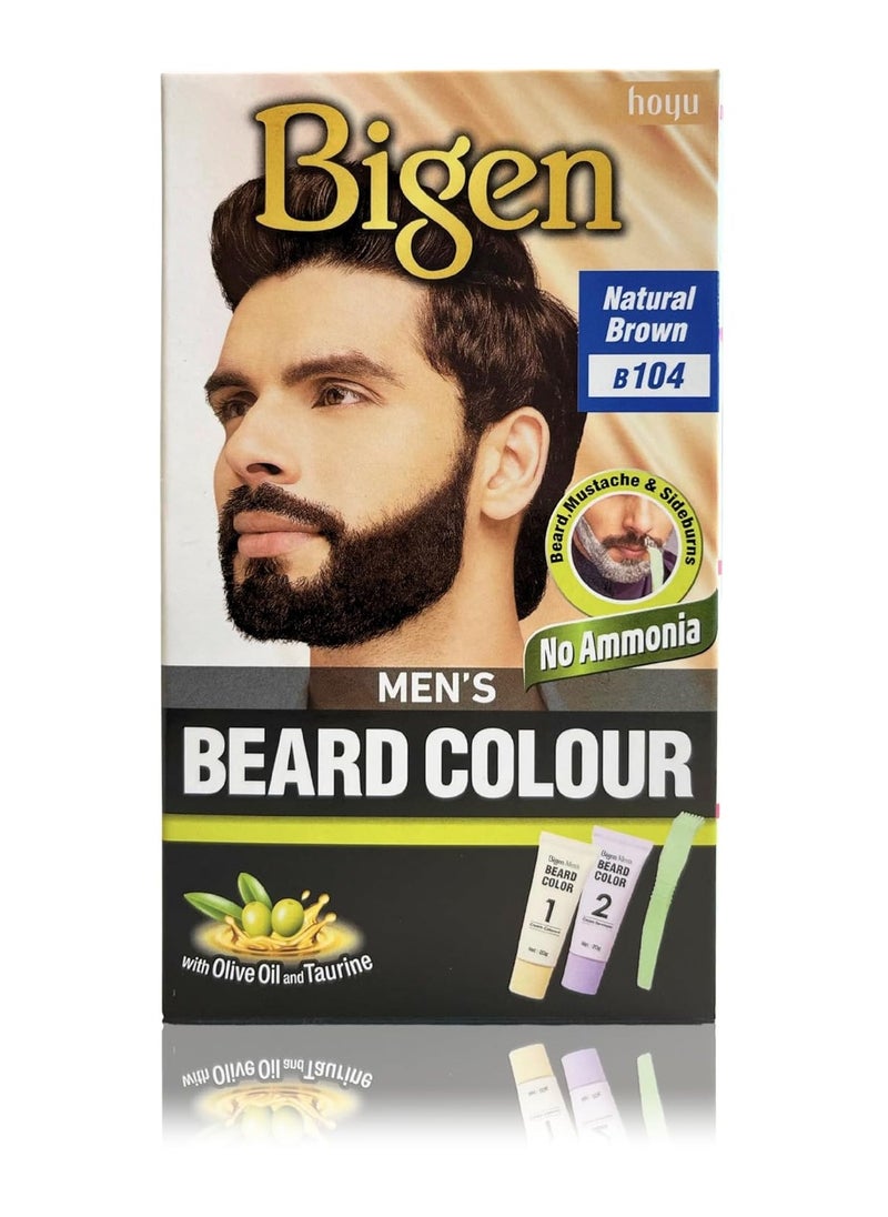 Bigen Men's Beard Color Natural Brown (B104) 20gm+20gm=40gm