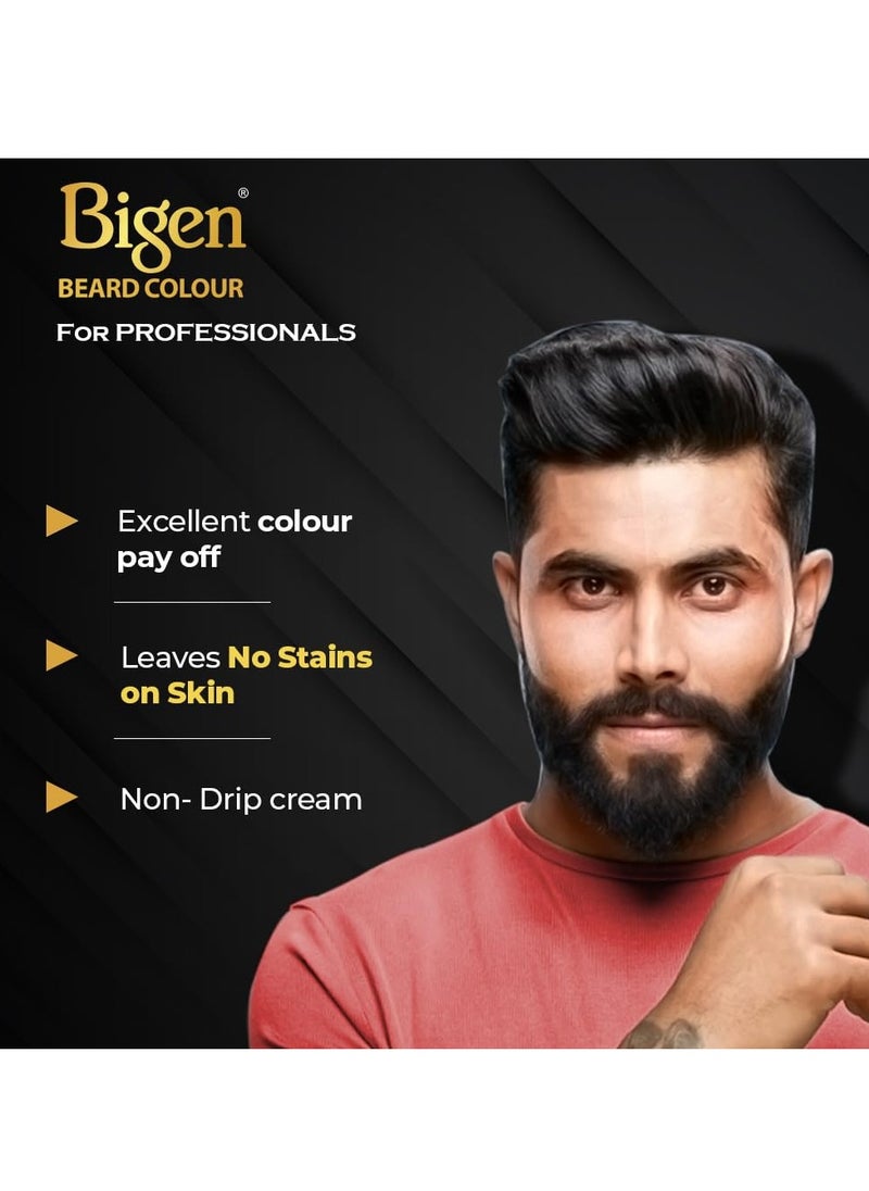 Bigen Proffesional Beard colour B101 Natural Black| Leaves no Stains, 40g+40g