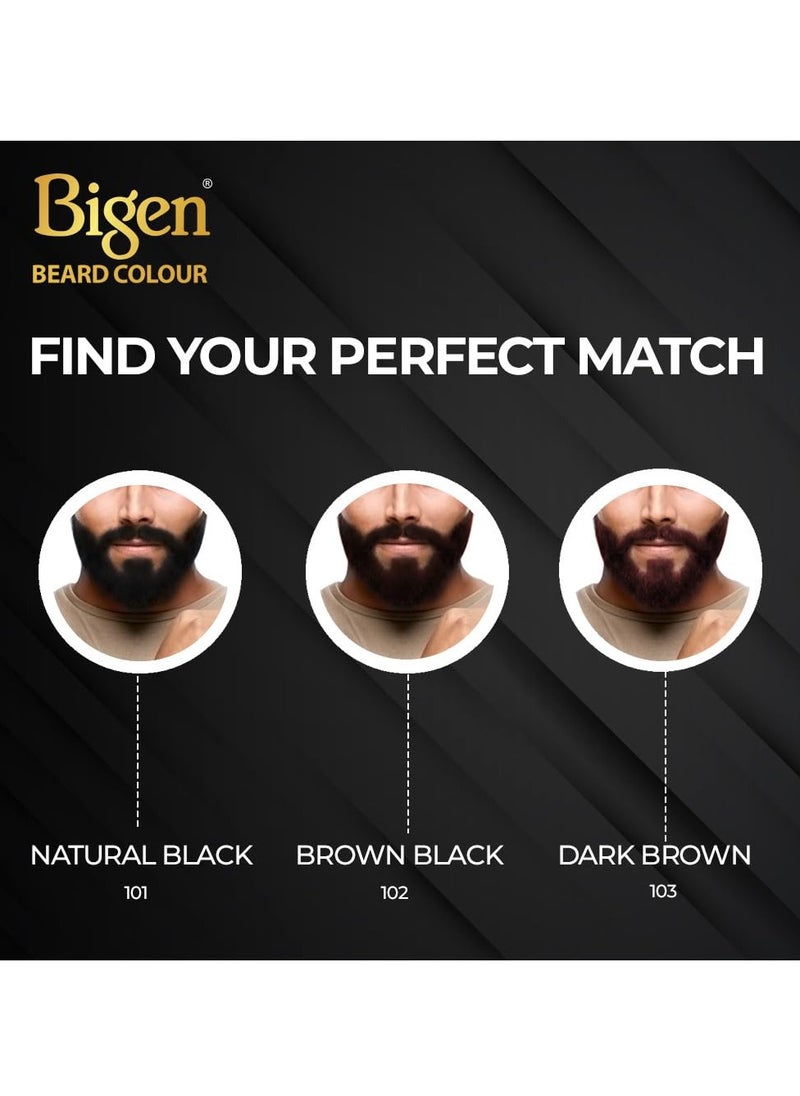 Bigen Proffesional Beard colour B101 Natural Black| Leaves no Stains, 40g+40g