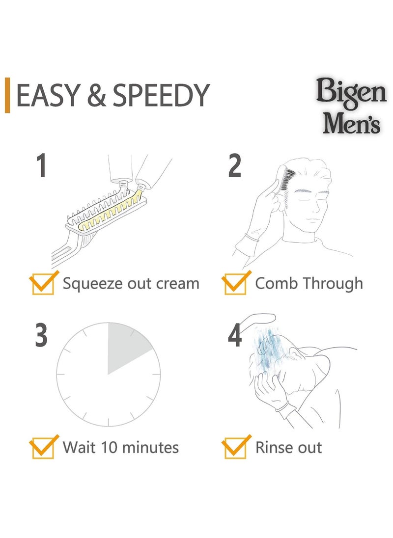 Bigen Men's Speedy Color, Hair Color, 80g - Dark Brown 103 (Pack of 1)
