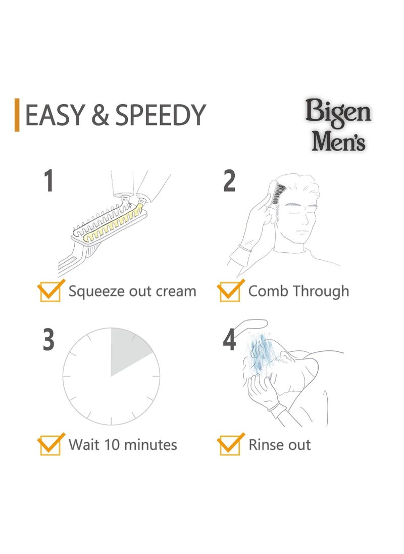 Bigen Men's Speedy Color, Hair Color, 80g - Natural Black 101 (Pack of 1)