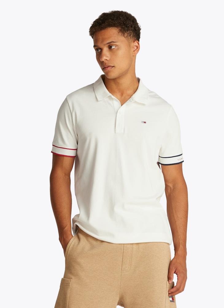 Slim Flag Cuff Short Sleeve Polo