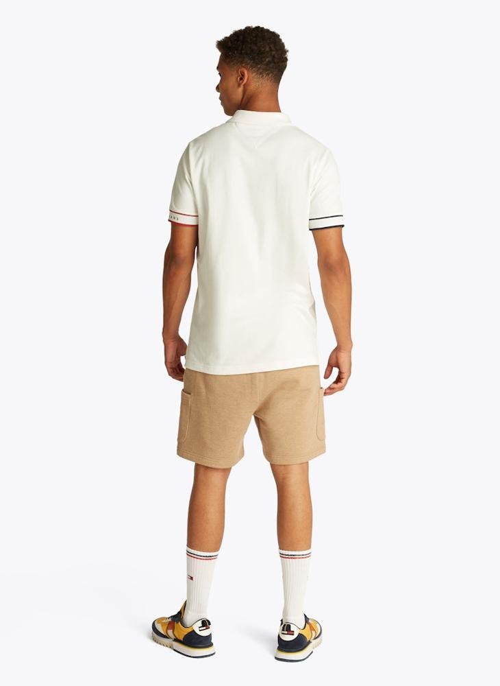 Slim Flag Cuff Short Sleeve Polo