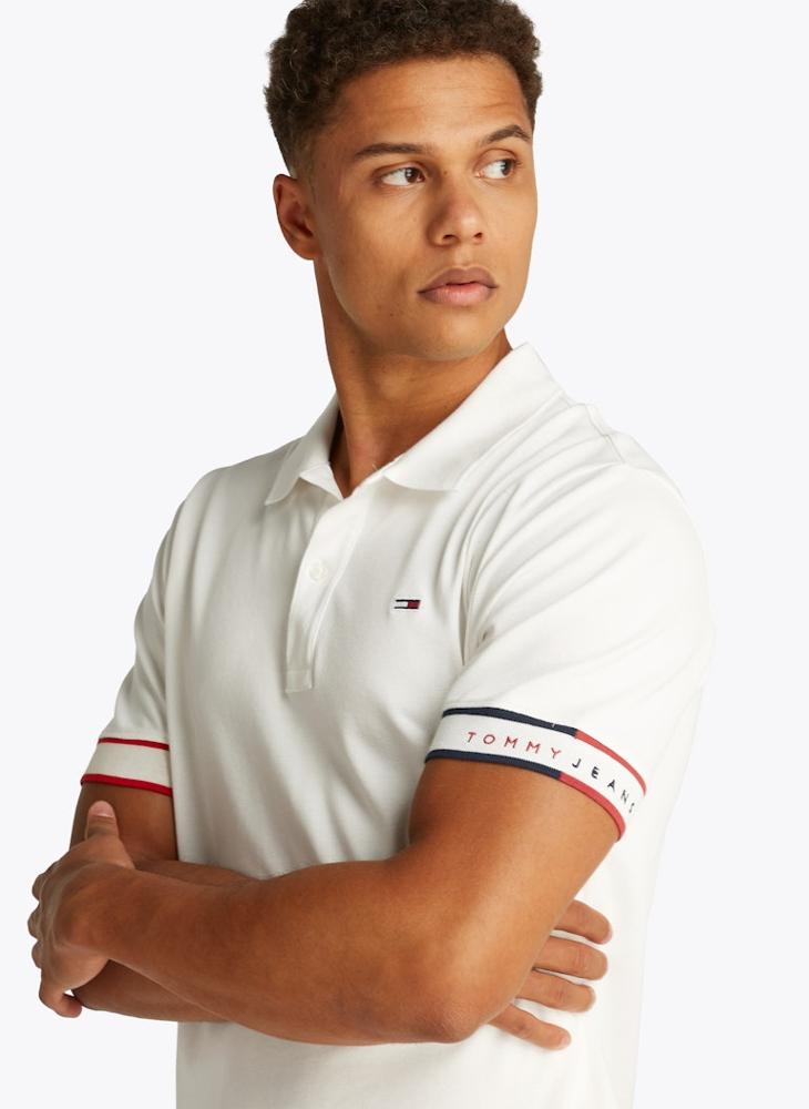 Slim Flag Cuff Short Sleeve Polo