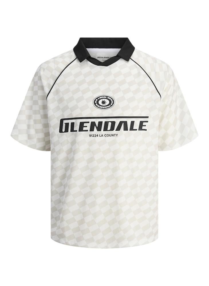 JCORETREAT AOP MESH OPEN COLLAR POLO SS