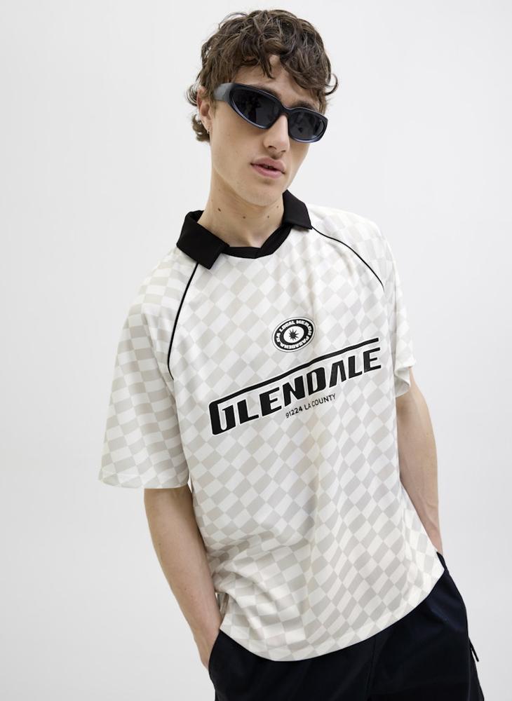 JCORETREAT AOP MESH OPEN COLLAR POLO SS