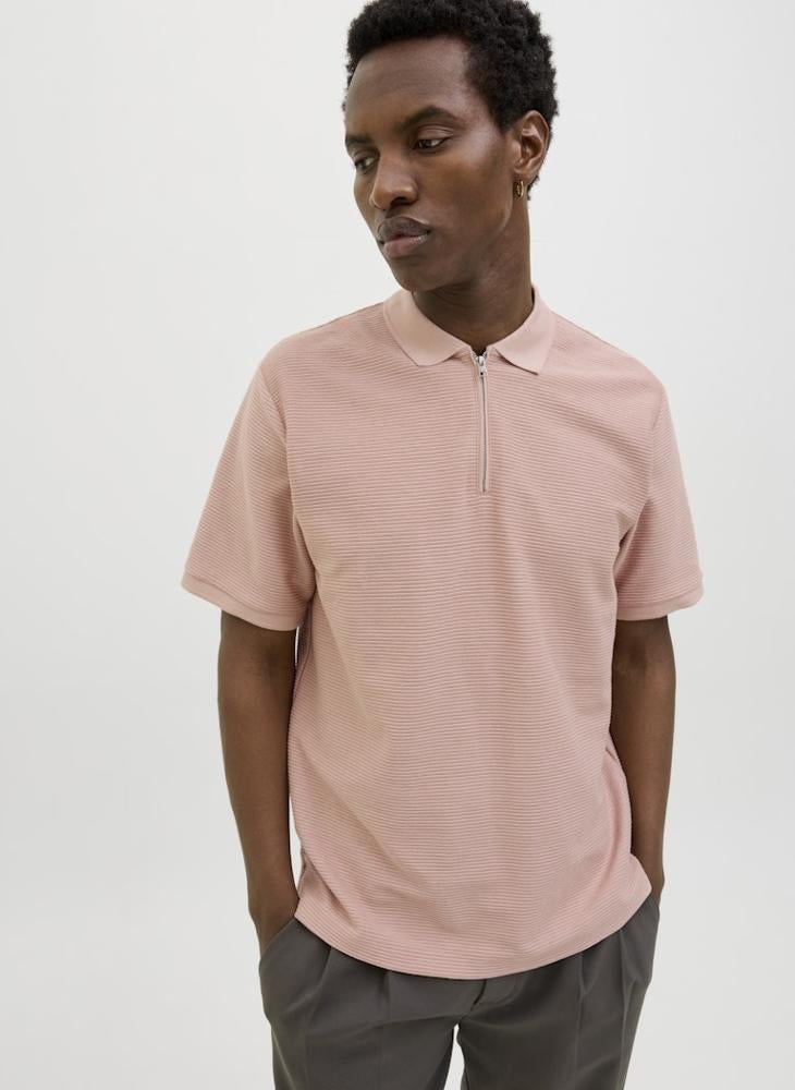 Jprccronnie Short Sleeve Zip Polo Shirt