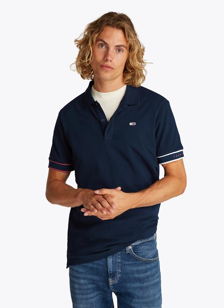 Slim Flag Cuff Short Sleeve Polo