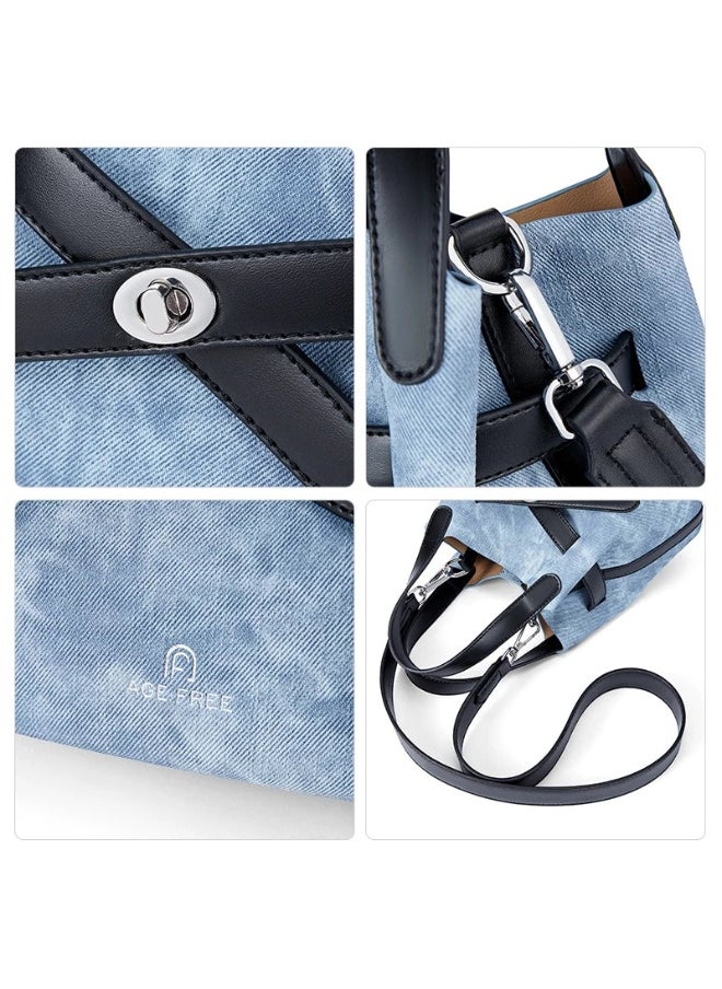 Hyeri AGE FREE Sling & Shoulder Bag – Blue Denim | Stylish & Versatile Bag for Women